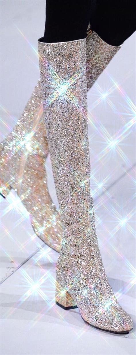 yves saint laurent sparkly boots|ysl boots.